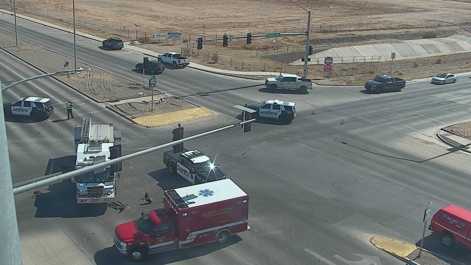 State Route 24 near Mesa Gateway Airport closed...