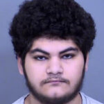 Marvin Jalo was sentenced to prison for a plot to bomb the 2024 Phoenix Pride festival. (MCSO and Unsplash photos)