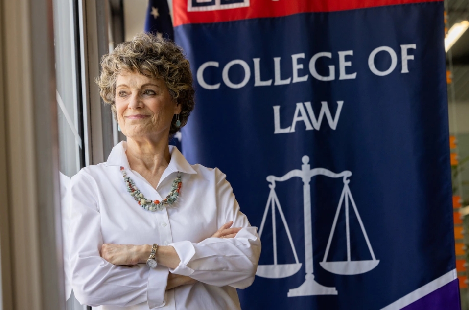 University graduate Carol Nigut celebrates earning her latest degree at age 73. (Photo via Universi...