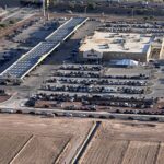 Aerial view of Buc-ee's on opening day. (KTAR News photo/Troy Barrett)