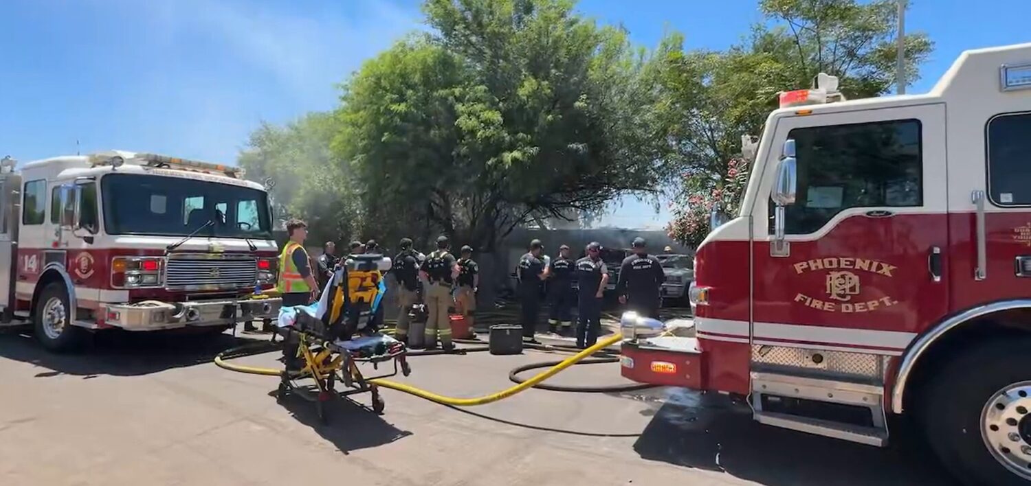 Six people were rushed to the hospital in critical condition after a house fire in Phoenix on Satur...
