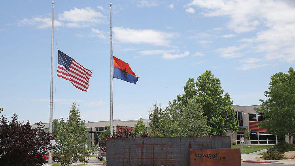 Gov. Katie Hobbs ordered flags to half-staff June 30 to honor the 19 Granite Mountain Hotshots kill...