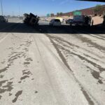 Scenes from the cement truck wreck on I-10 on June 22, 2026. (Photo via ADOT)