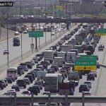 A wreck snarled I-10 traffic on June 22, 2026. (Photo via ADOT)