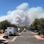 POCKET FIRE burning near Sedona smoke seen in Flagstaff July 2 2026