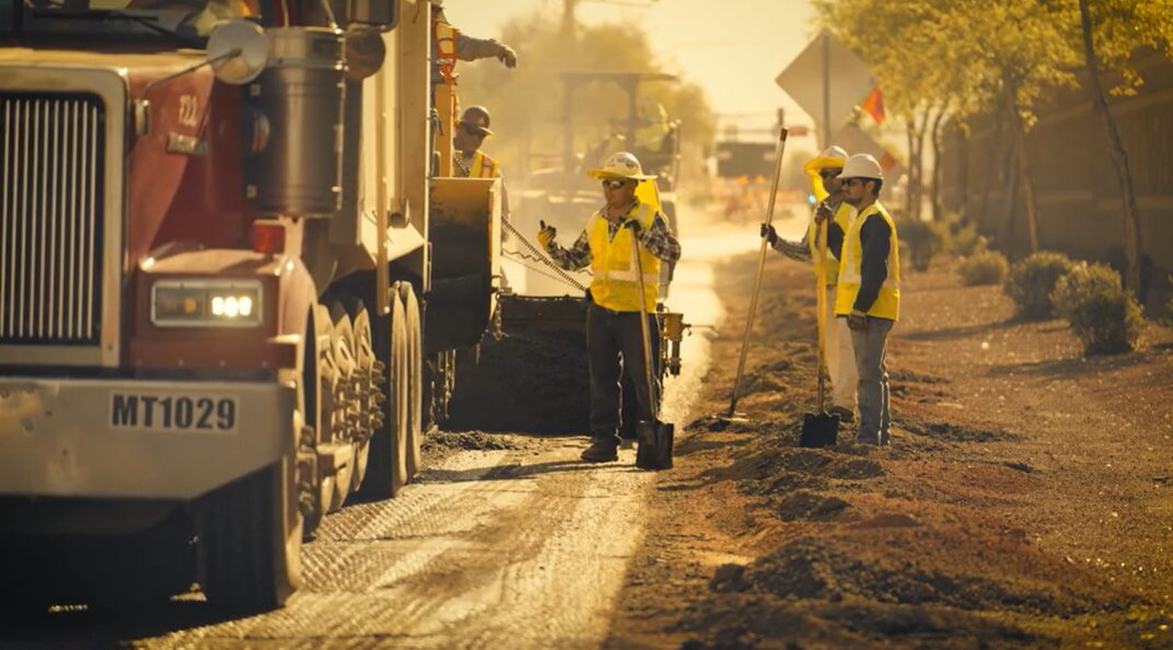 An ADOT construction crew works along an Arizona highway. Crews will get the Fourth of July weekend...