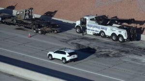 Tow truck driver dead after fiery crash into barrier wall on East Valley freeway