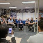 Sen. Kelly visited Sandra Day O'Connor High School to speak to teachers Friday. (Shira Tanzer/KTAR News)