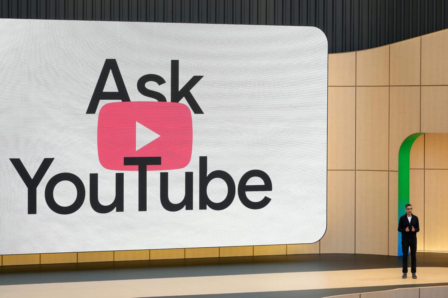 Alphabet CEO Sundar Pichai speaks at a Google I/O event in Mountain View, Calif., Tuesday, May 19, ...