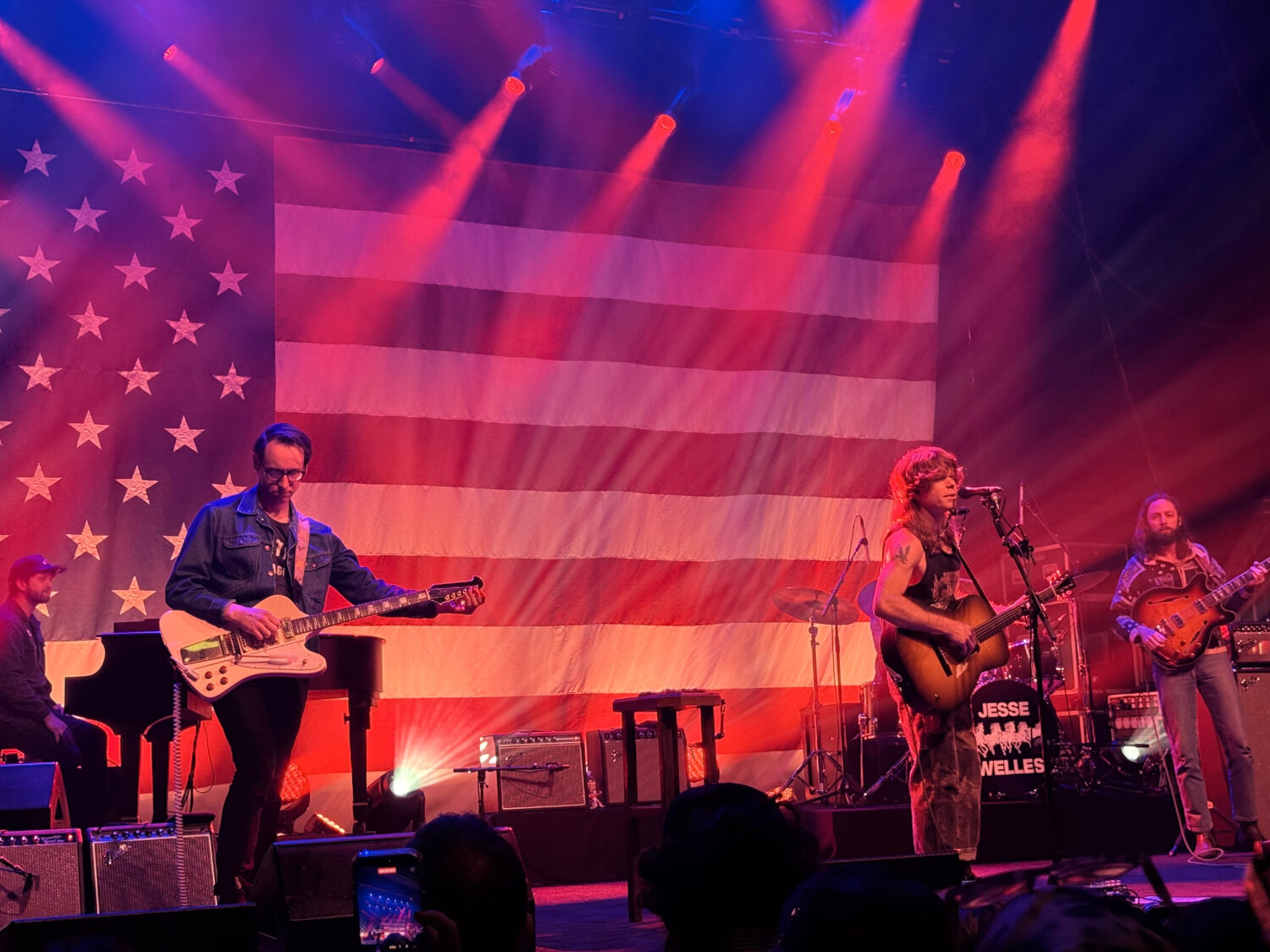 Singer-songwriter Jesse Welles performs with members of his band in Detroit, March 10, 2026. (AP Ph...