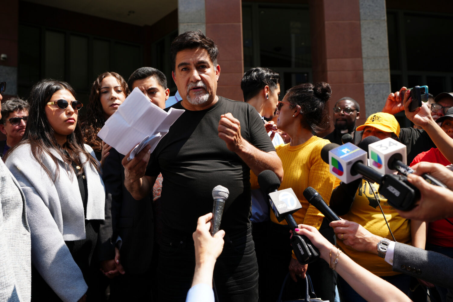 FILE - David Huerta, the president of the Service Employees International Union California who was ...