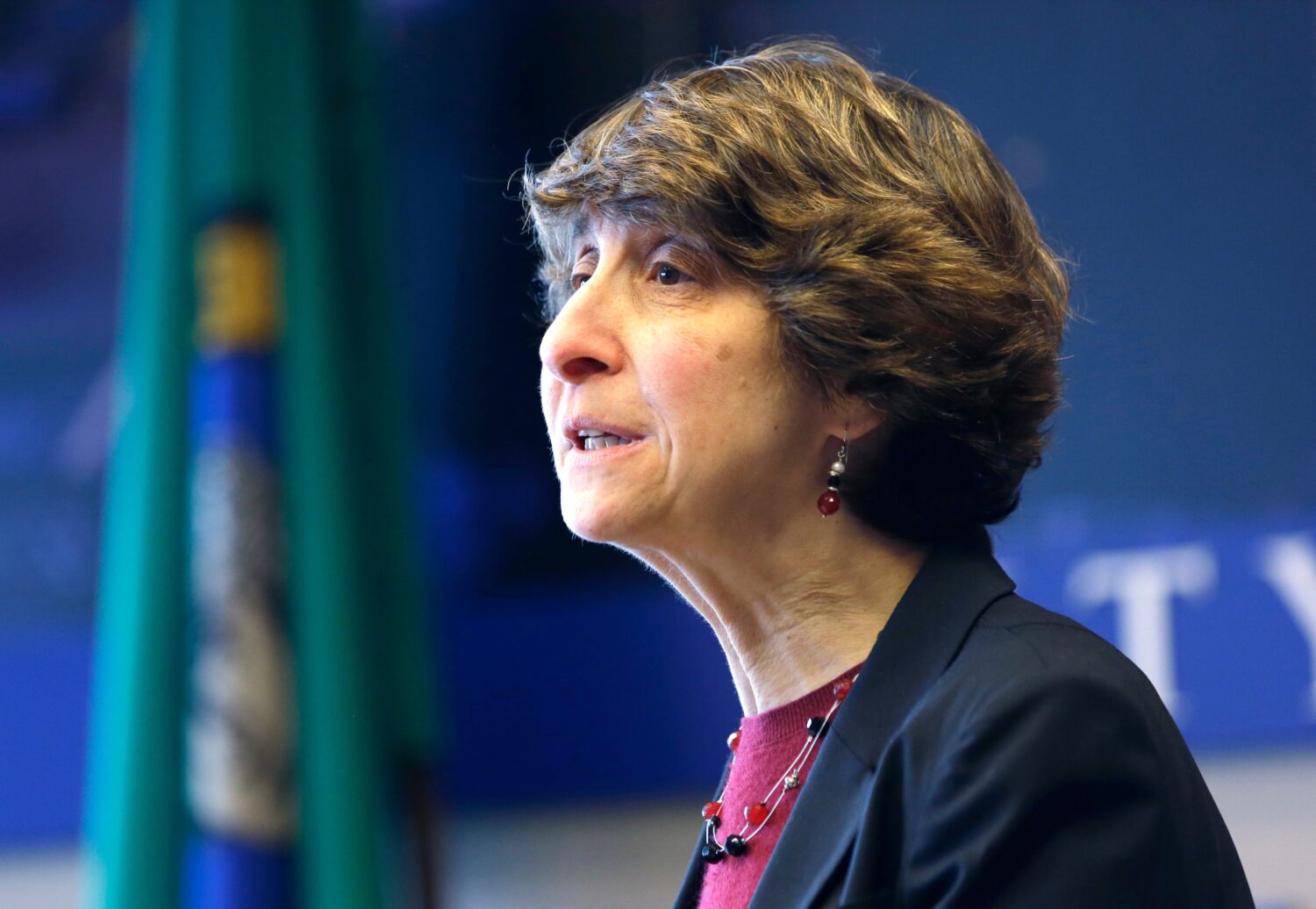 FILE - Jocelyn Samuels speaks in Seattle, Feb. 4, 2014. (AP Photo/Elaine Thompson, File)Credit: AP ...