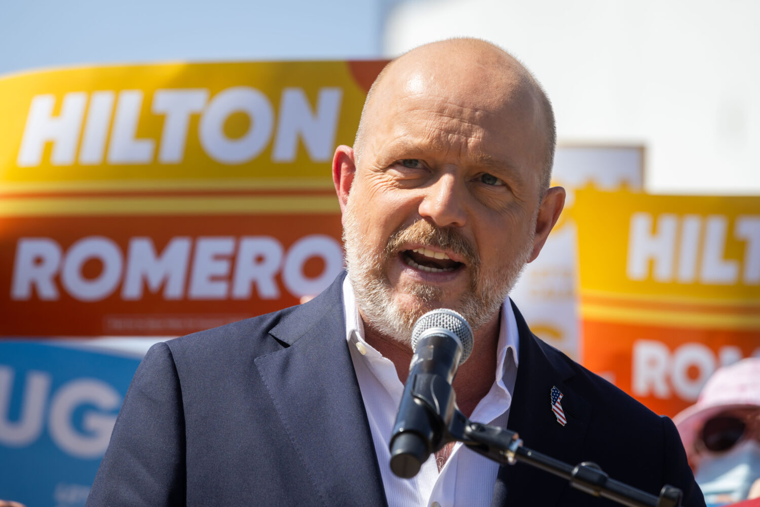 California Republican gubernatorial candidate Steve Hilton speaks during a campaign event on Wednes...