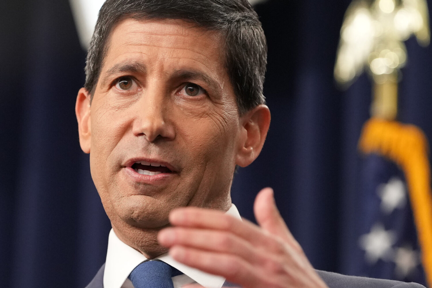 Federal Reserve Board Chairman Kevin Warsh speaks at a news conference at the Federal Reserve in Wa...