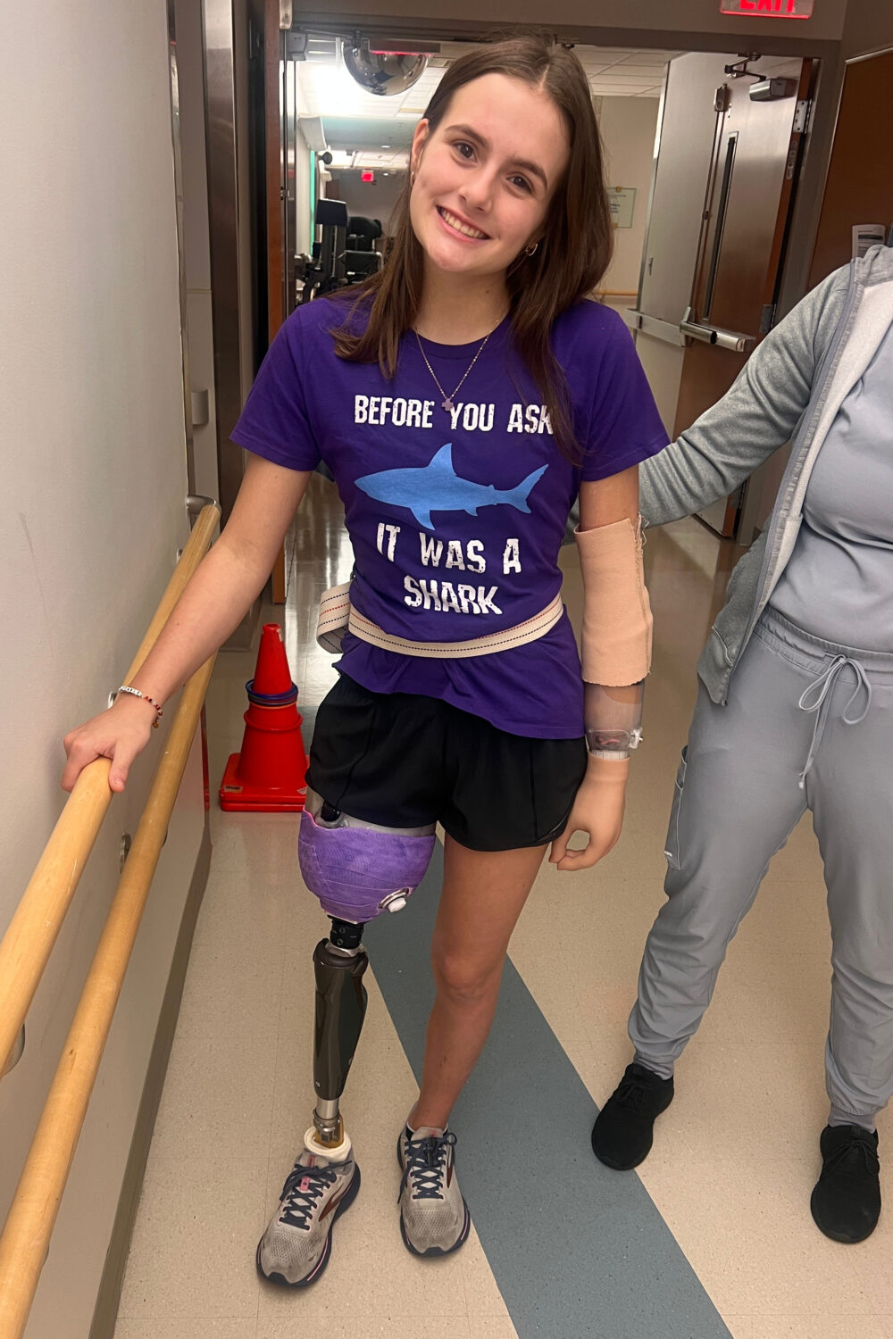 This undated photo courtesy of the Gribbin family shows Lulu Gribbin, who lost her hand and part of...