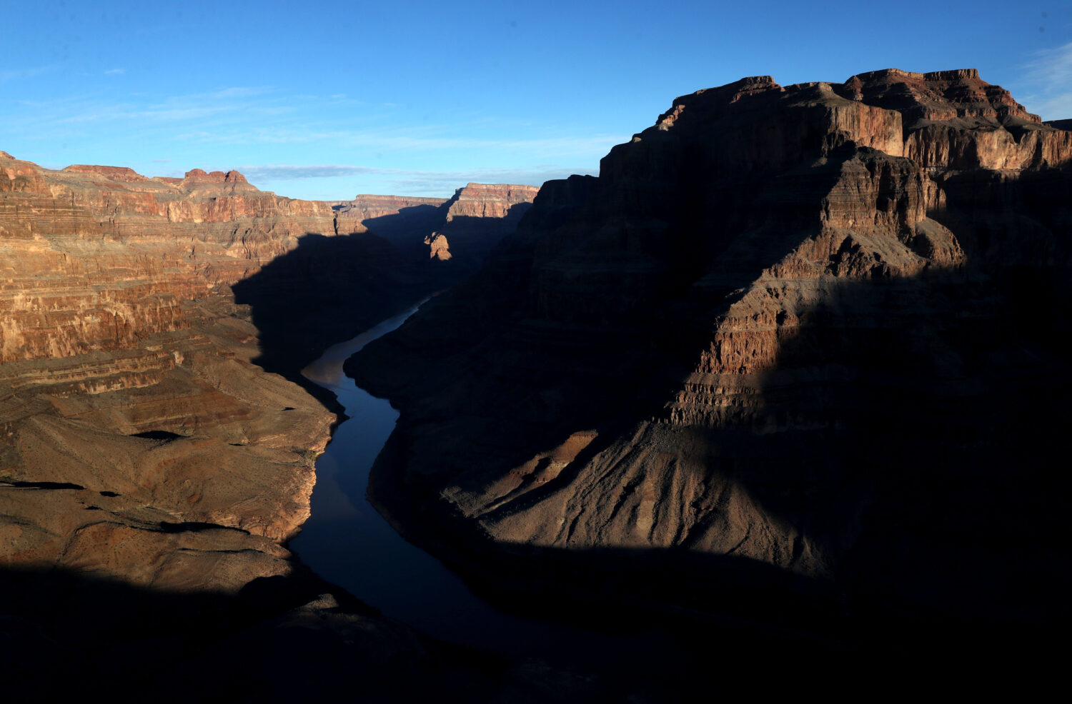 FILE: The Colorado River winds along the West Rim of the Grand Canyon in the Hualapai Indian Reserv...
