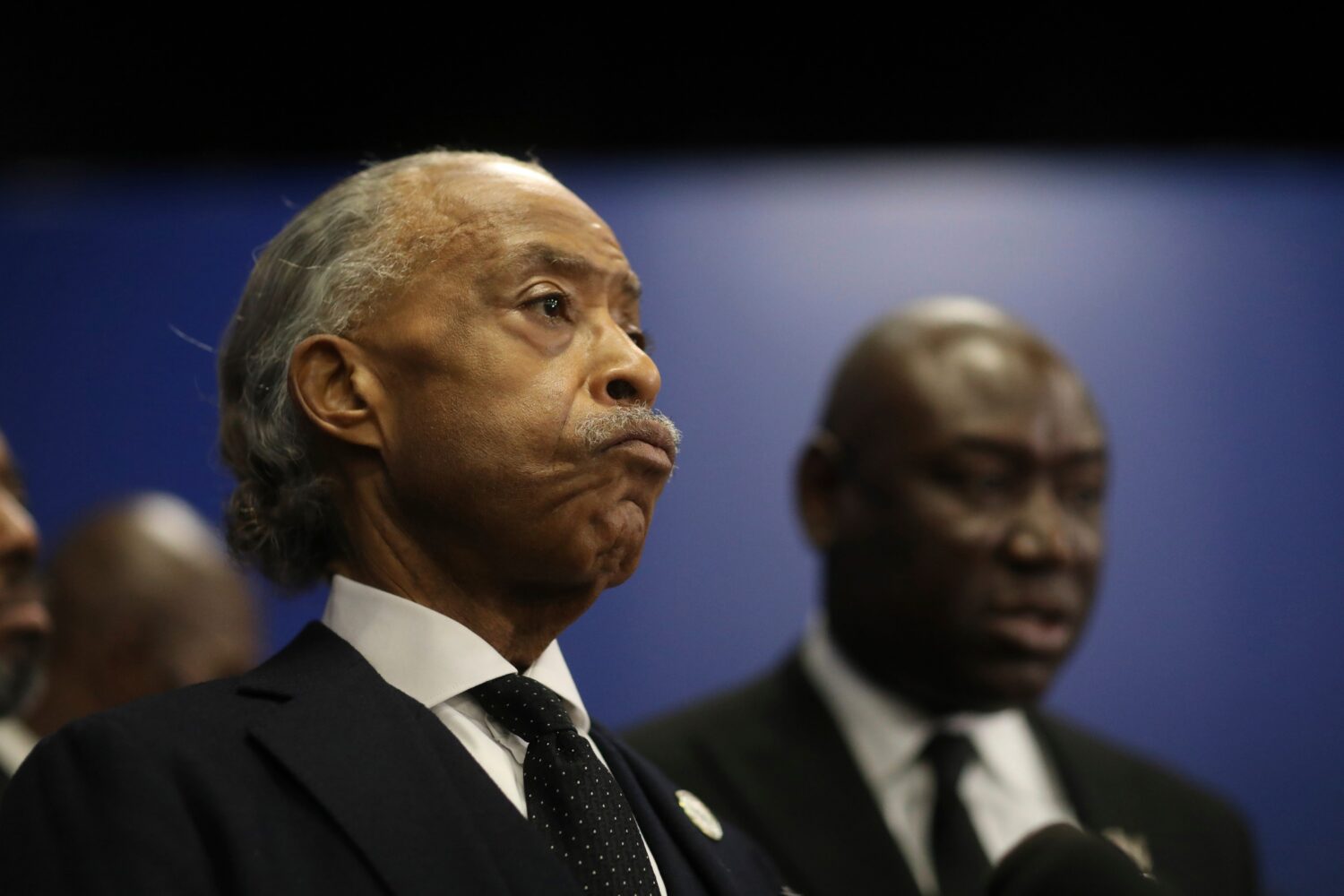 FILE - The Reverend Al Sharpton and attorney Ben Crump speak at the funeral for 14-year-old Valenti...