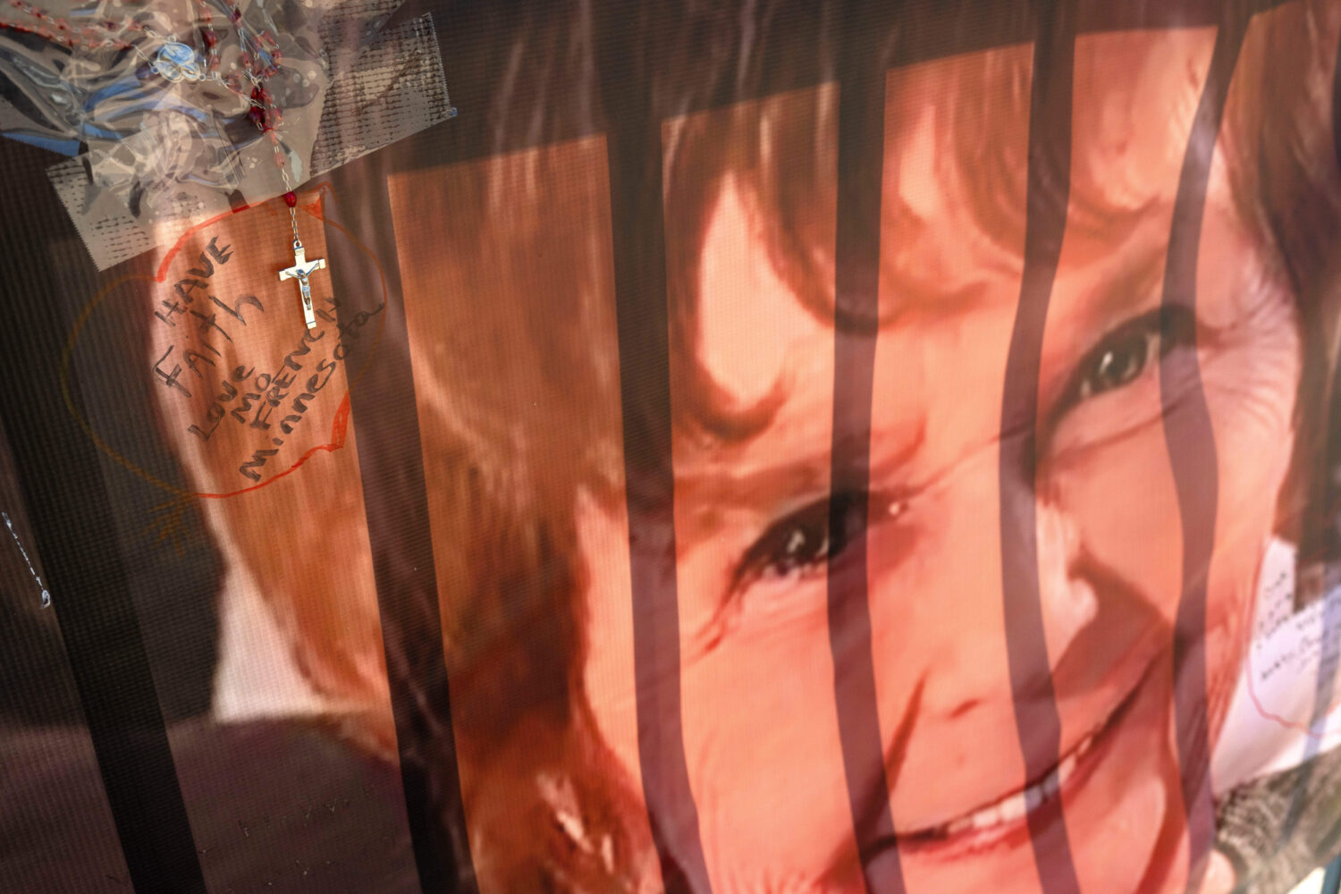 FILE - A banner with notes from hundreds of well-wishers for Nancy Guthrie, the missing mother of "...