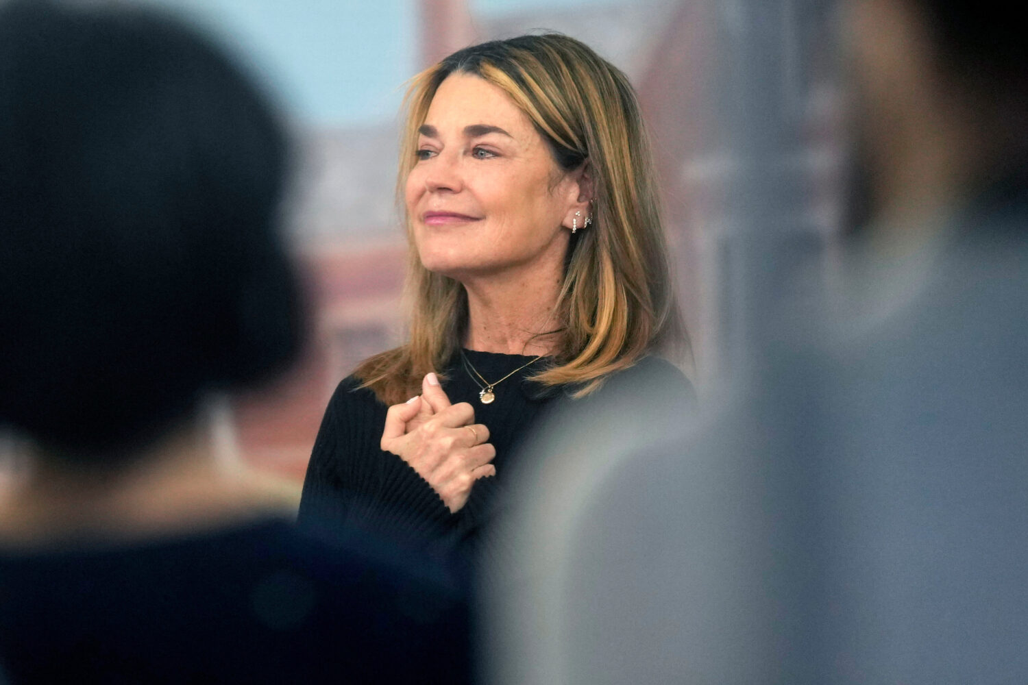 FILE - Savannah Guthrie visits the Today show at Rockefeller Plaza in New York, March 5, 2026. (Pho...