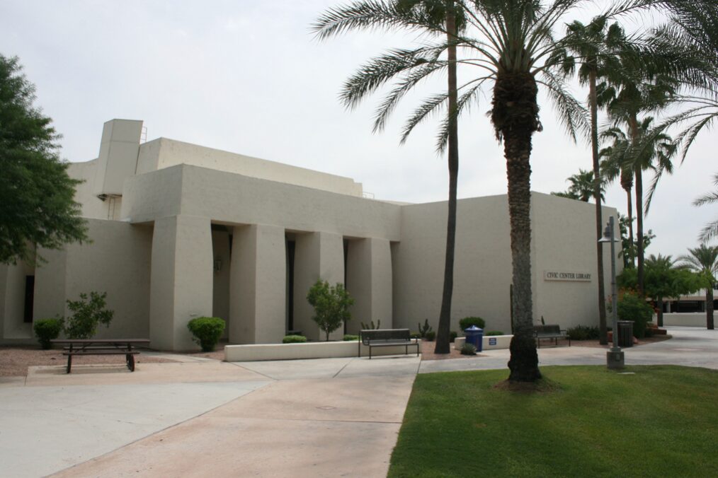 Scottsdale City Hall and Library (Photo SAH Archipedia.)...