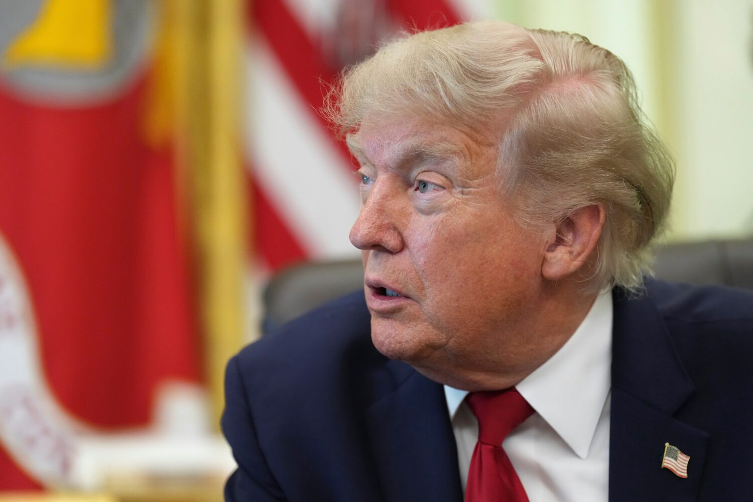 President Donald Trump speaks before signing a presidential memo to the EPA on pollution control in...