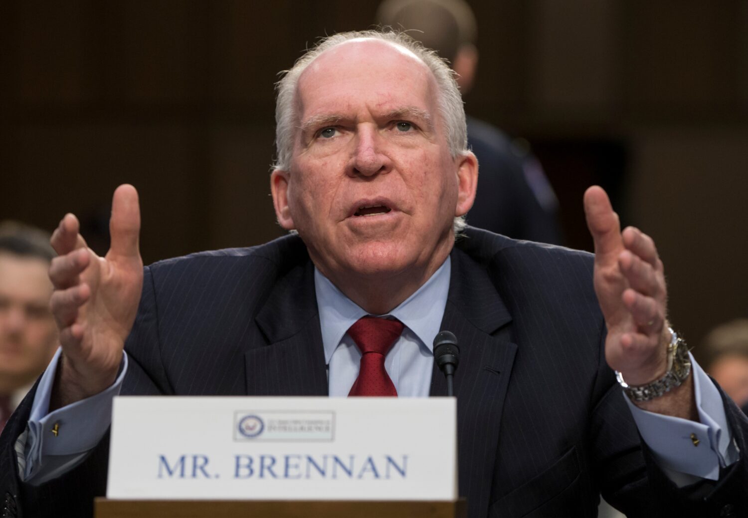 FILE - In this June 16, 2016 file photo, former CIA Director John Brennan testifies on Capitol Hill...