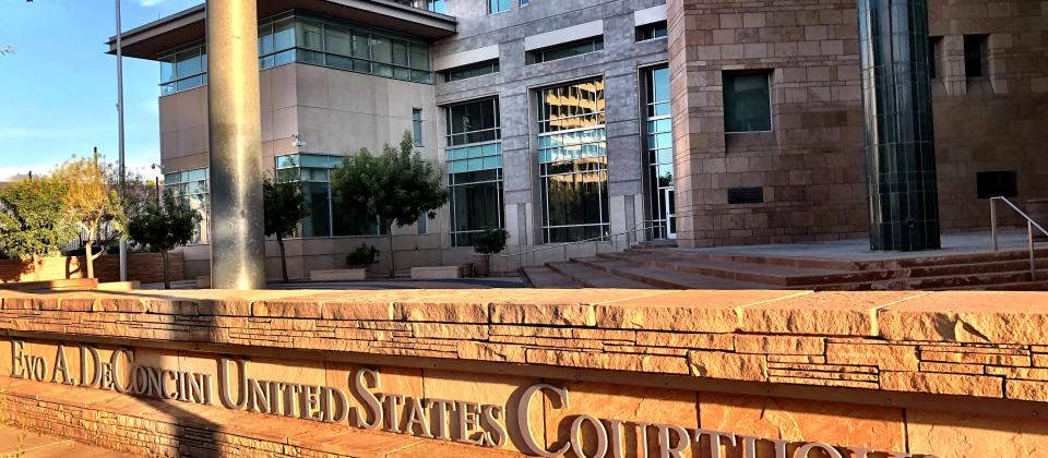 The Evo A. DeConcini U.S. Courthouse in Tucson, where a Sells man will be sentenced in October afte...
