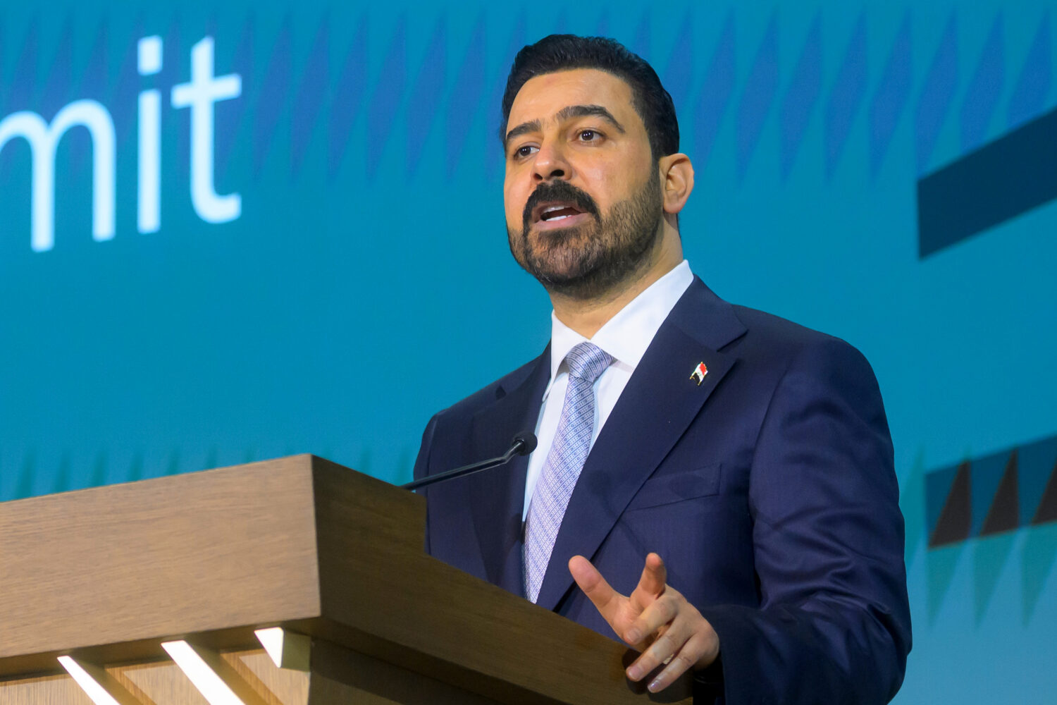 Iraqi Prime Minister Ali al-Zaidi speaks at the U.S. Iraq Business Summit at the U.S. Chamber of Co...