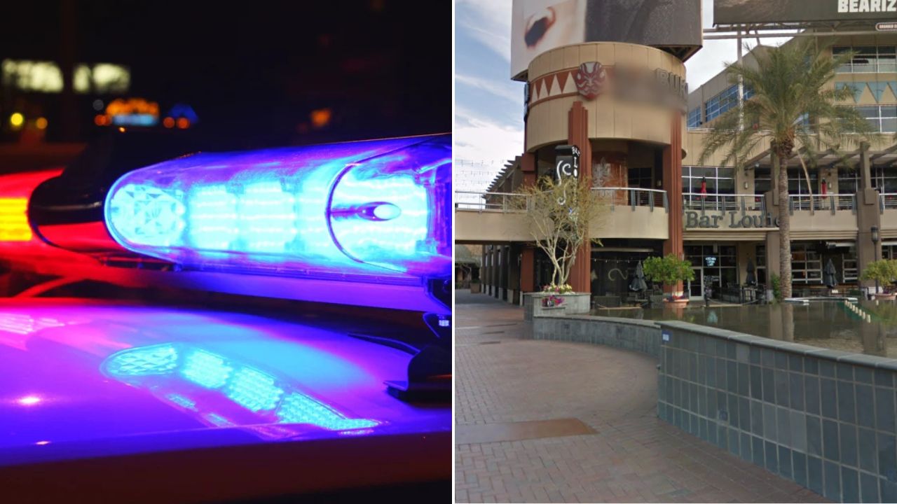 Police respond to a shooting at the Westgate Entertainment District in Glendale on the Fourth of Ju...
