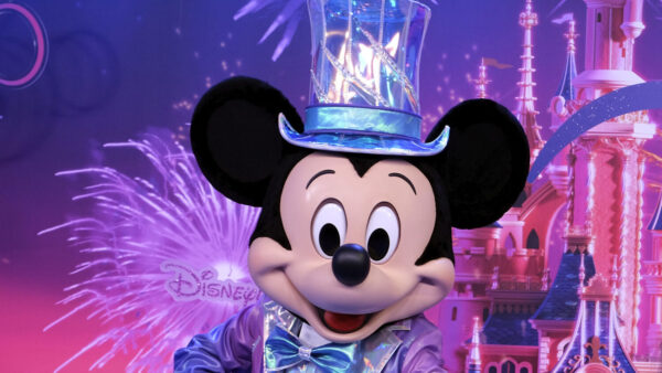 Mickey Mouse attends Disneyland Paris Celebrates Its 30th Anniversary at Disneyland Paris on March 05, 2022, in Paris, France. (Photo by Laurent Viteur/Getty Images)
