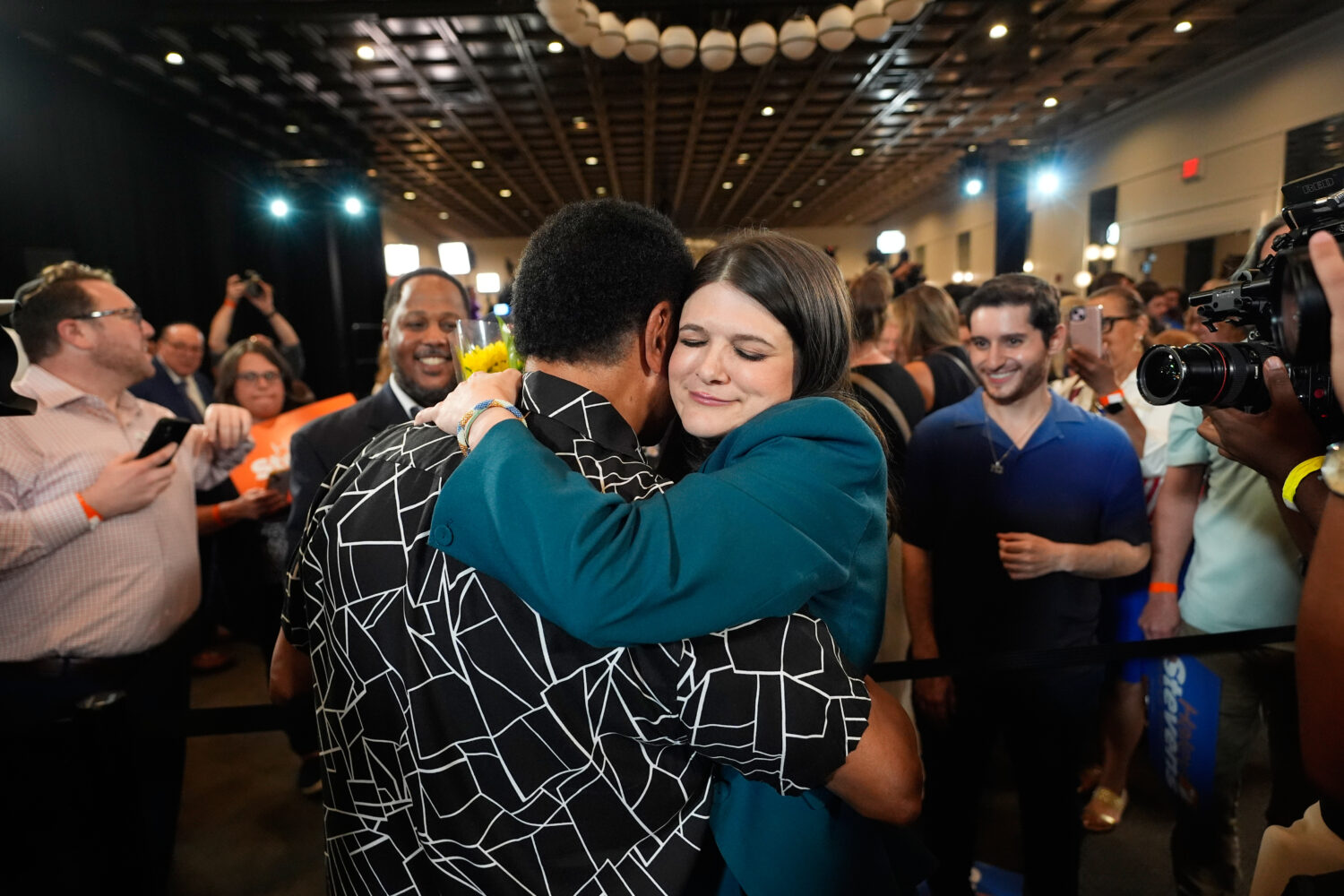 Rep. Haley Stevens, D-Mich., a candidate in the Democratic primary for U.S. Senate in Michigan, rig...