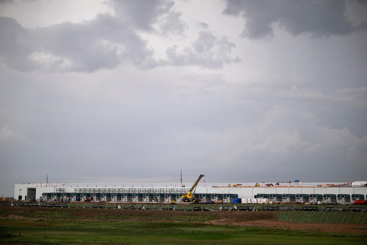FILE - The site of a future data center being built near Abernathy, Texas, July 18, 2026, in Hale C...