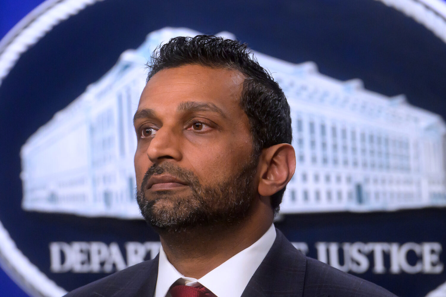 FBI Director Kash Patel attends a news conference at the Department of Justice, Wednesday, August 5...