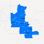 Waymo's coverage map as of August 13, 2026. (Map via Waymo)