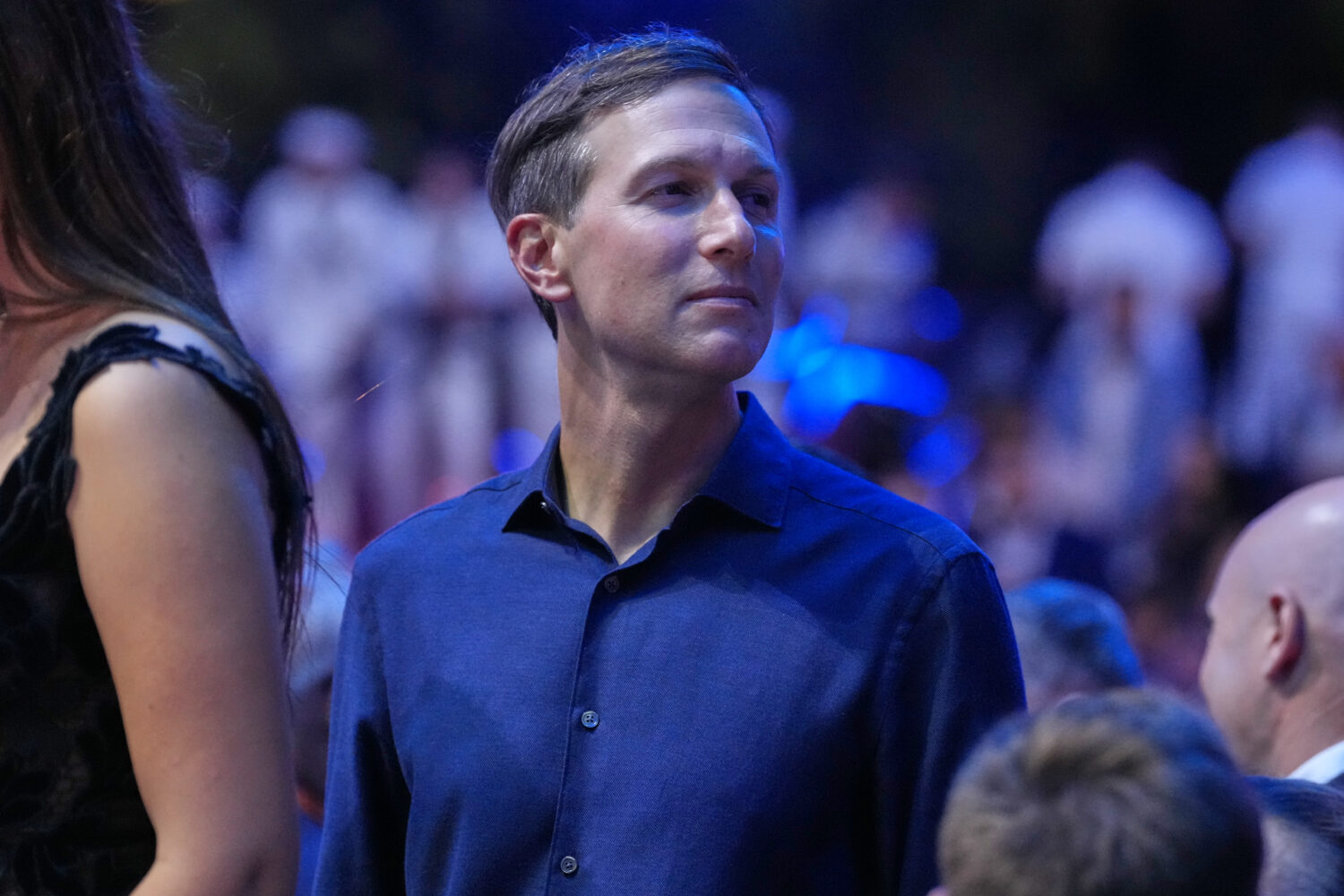 FILE - Jared Kushner waits to walk into the ring after the lightweight championship bout at UFC Fre...