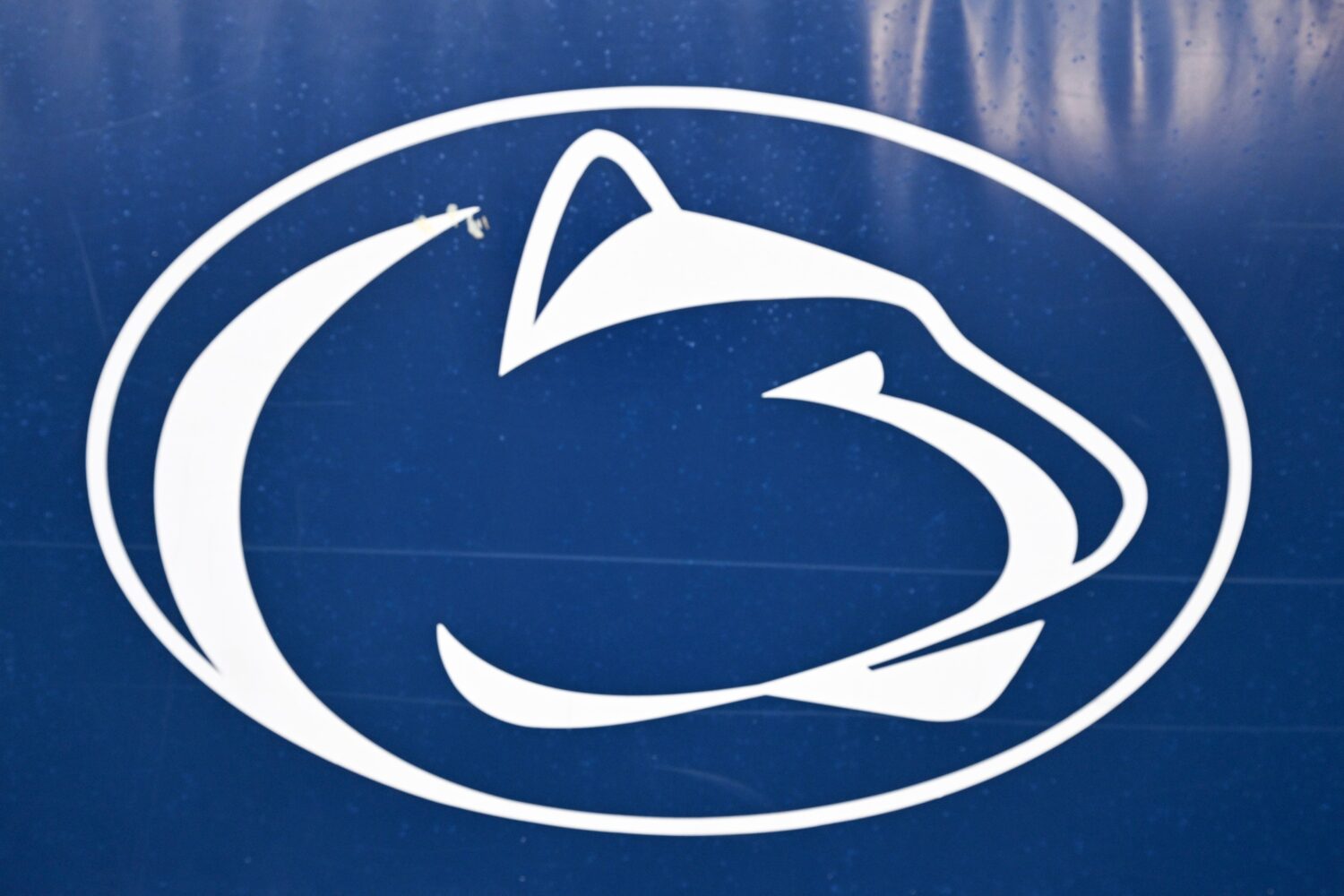 FILE - The Nittany Lion logo taken before an NCAA college football game between Penn State and Dela...