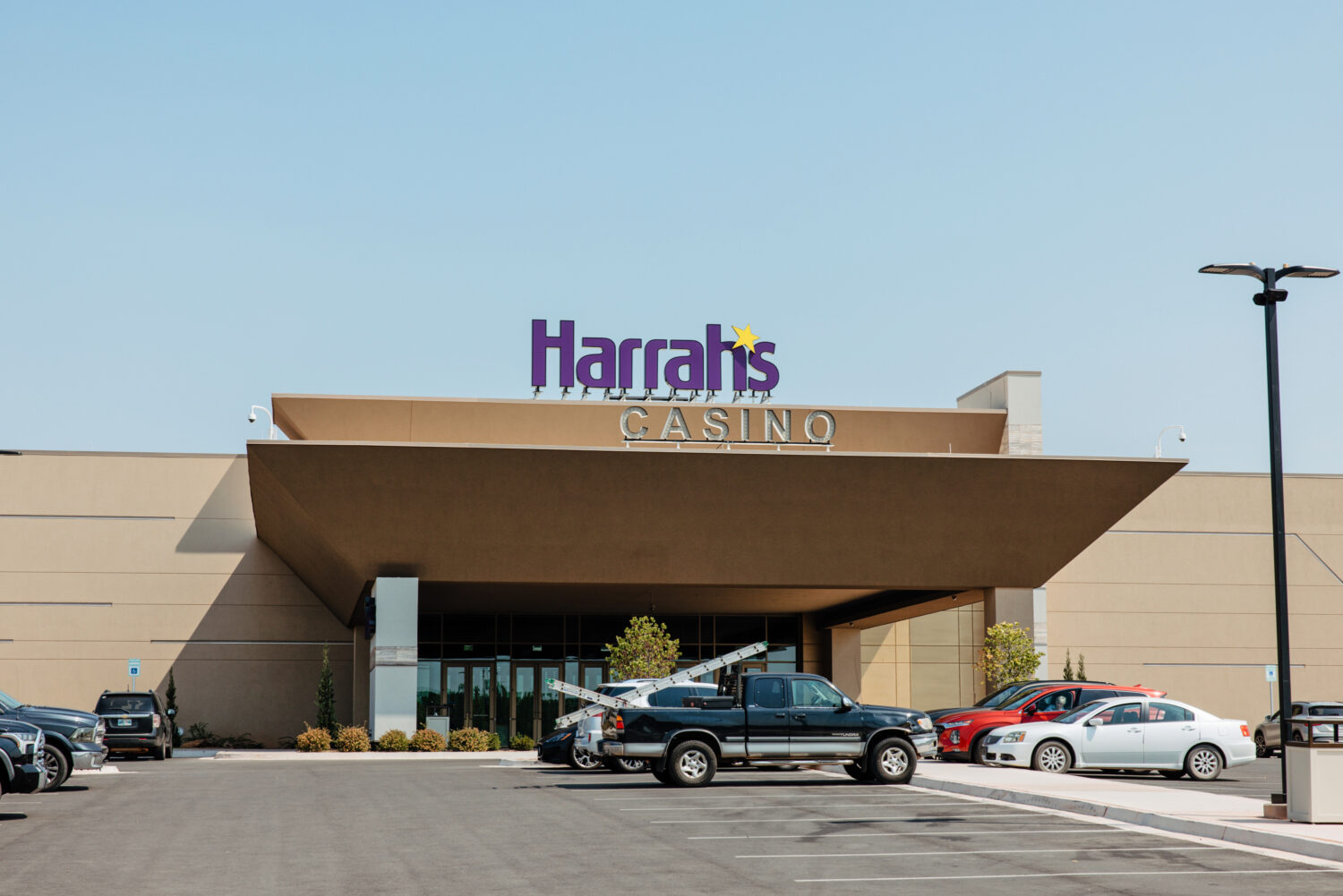 The Harrah's Casino, owned by the Iowa Tribe of Oklahoma, is seen in Chandler, Okla., Wednesday, Au...