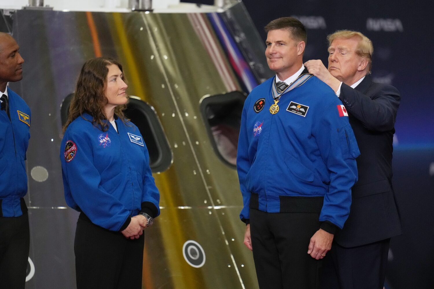 President Donald Trump participates in a Congressional Space Medal of Honor ceremony at NASA's John...