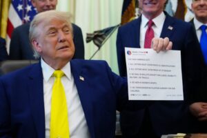 Trump stands to profit off US policy announcements by selling fast access to his social media posts