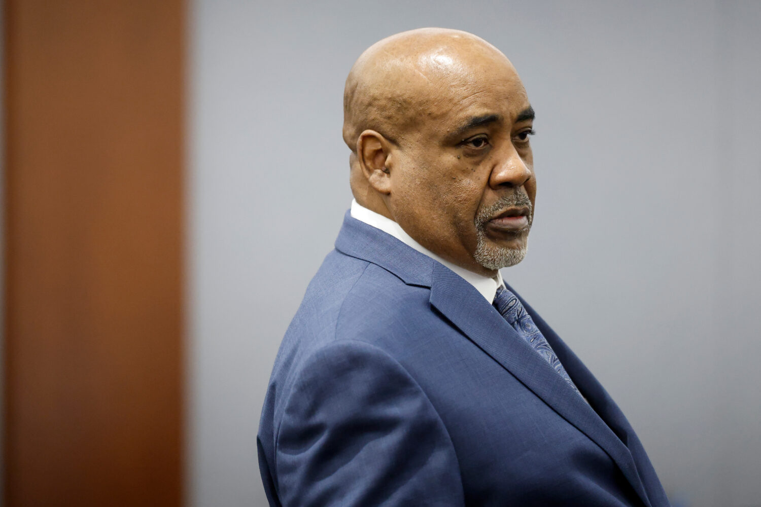 Duane Davis looks on during his trial, related to the 1996 killing of rapper Tupac Shakur, in Clark...