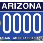 The Italian American Heritage plate. (ADOT photo)