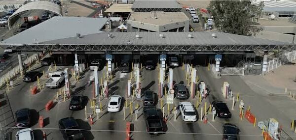 Alleged gun runners were stopped at the San Luis port of entry. (Photo via Greater Yuma Port Authority)