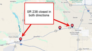 Flooding closes highway between Maricopa and Gila Bend