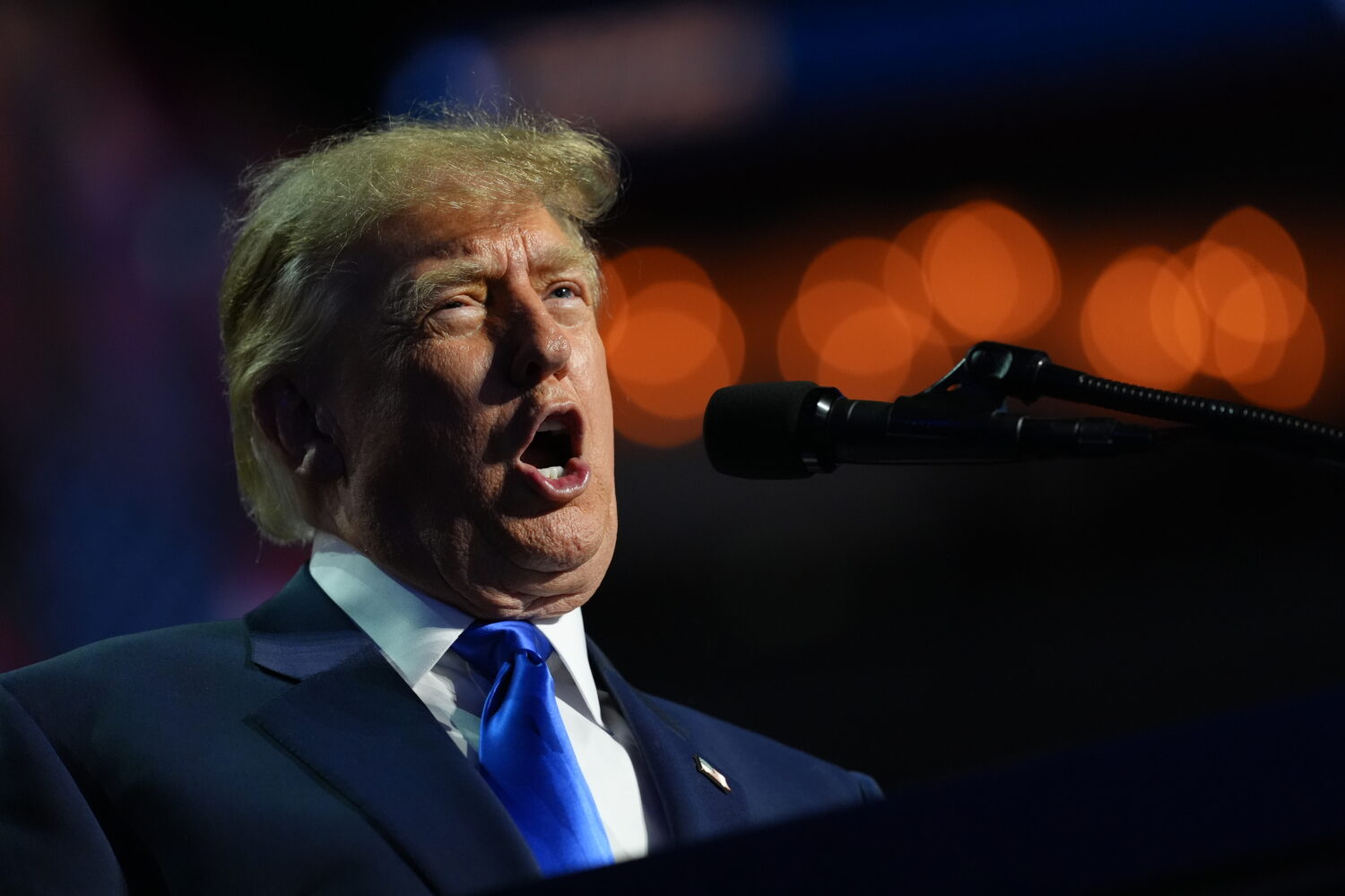 President Donald Trump speaks during the RNC Midterm Convention, Wednesday, Sept. 9, 2026, at the A...