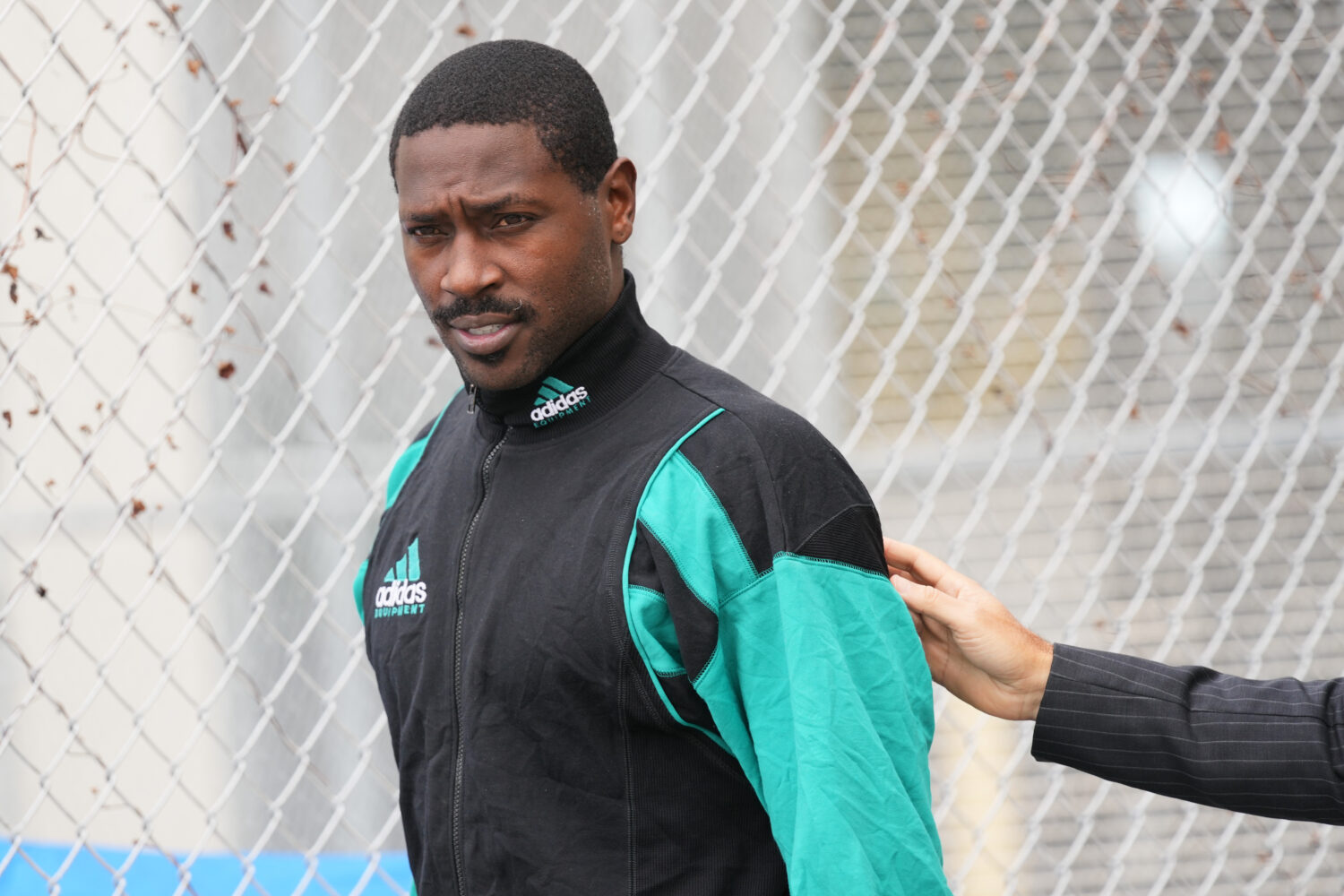 FILE - Former NFL star wide receiver Antonio Brown walks after being released from the Turner Guilf...