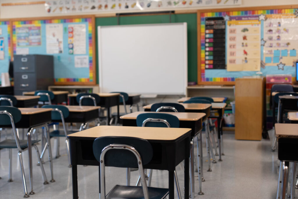 FILE: Elementary School classroom in Jericho, New York, on June 23, 2022. (Photo by Jeffrey Basinger/Newsday RM via Getty Images)