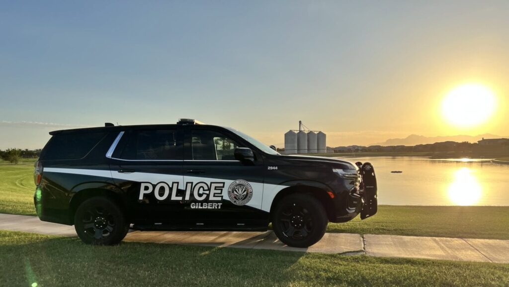 An investigation is underway after a vehicle crashed through a residential wall and into a pool in Gilbert on Saturday, authorities said. 
