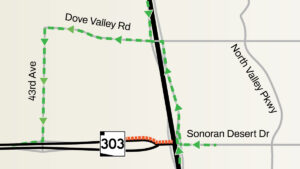 ADOT recommends Loop 303 detour to bypass upcoming lane restrictions near I-17