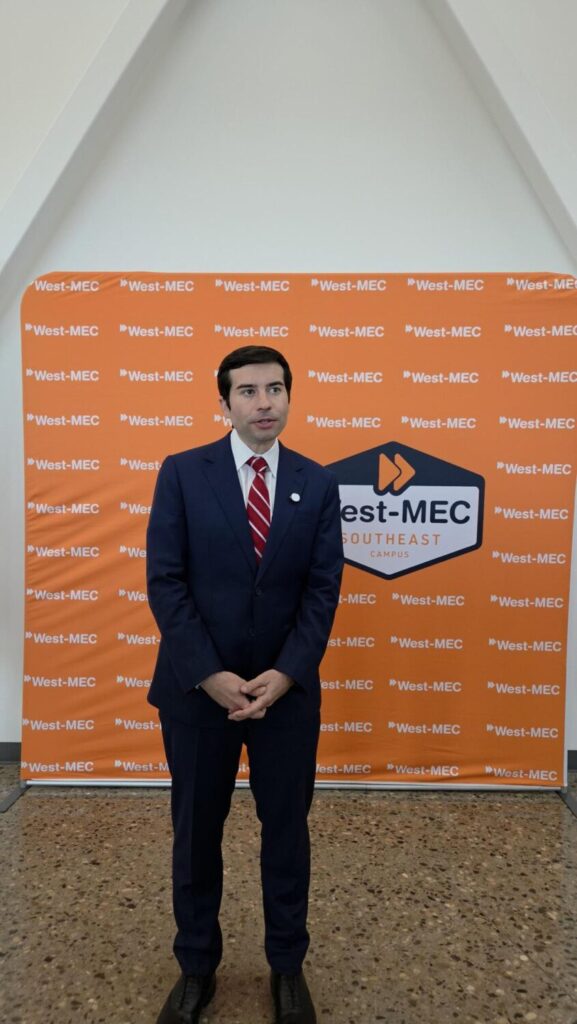 Keith Sonderling was impressed with how West-MEC works with local companies to make sure students are trained with the same equipment and systems they will use in their future careers.
