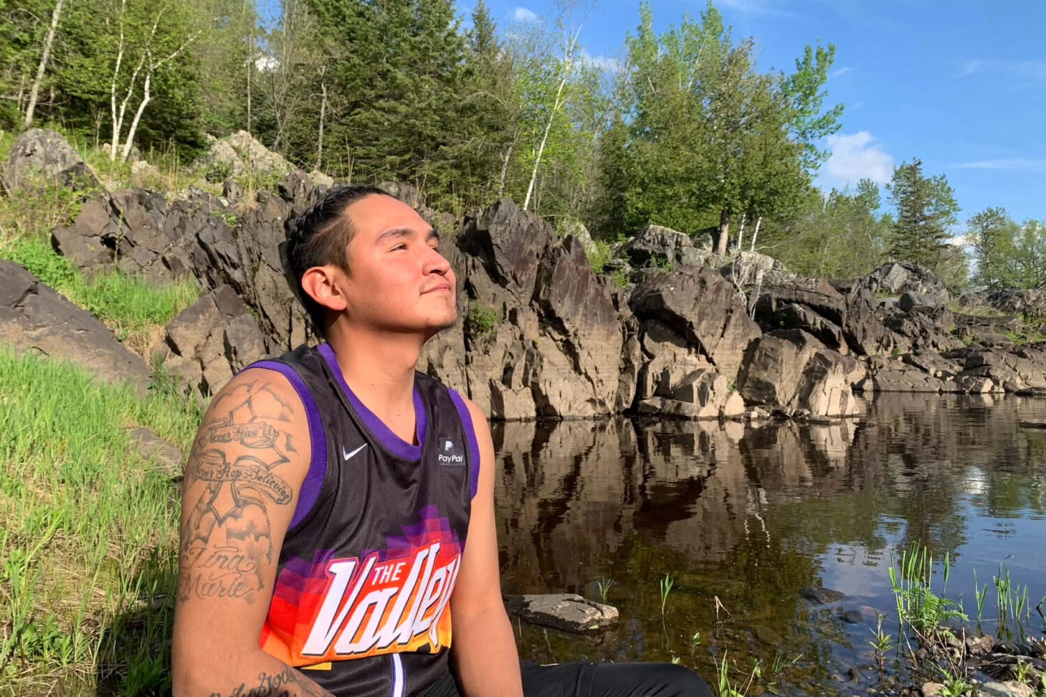 This photo provided by Kayla Jackson shows Peter Martin at Jay Cooke State Park in Carlton, Minn., ...